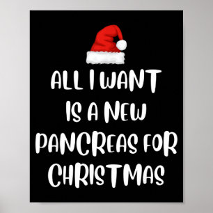 Affiche Tout ce que je veux nouveau pancréas Noël diabète 