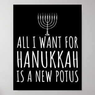 Affiche Tout ce que je veux pour Hanukkah est un nouveau P