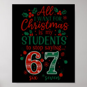 Affiche Tout ce que je veux pour Noël, c'est que mes élève