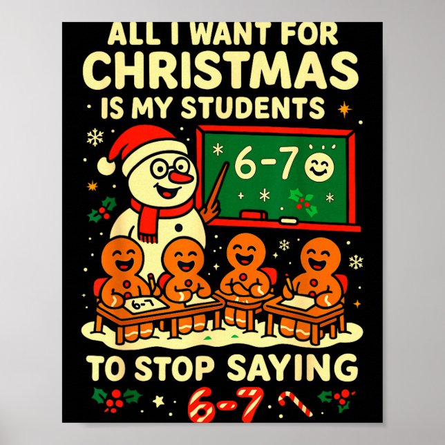 Affiche Tout ce que je veux pour Noël, c'est que mes élève (Devant)