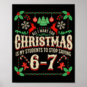 Affiche Tout ce que je veux pour Noël, c'est que mes élève