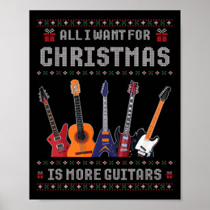 Affiche Tout Ce Que Je Veux Pour Noël Est Plus De Guitares