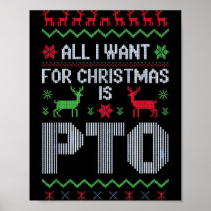 Affiche Tout ce que je veux pour Noël est Pto drôle de bur