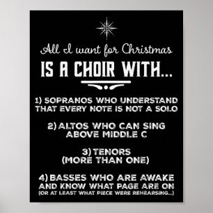Affiche Tout ce que je veux pour Noël est un chœur avec de