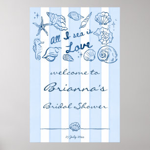 Affiche Tout ce que je vois en mer est amour bienvenue à u