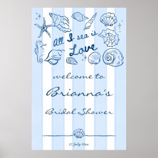 Affiche Tout ce que je vois en mer est amour bienvenue à u
