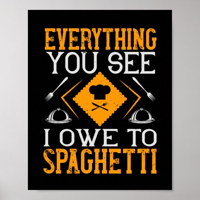 Affiche Tout Ce Que Vous Voyez Je Dois À Spaghetti (Devant)