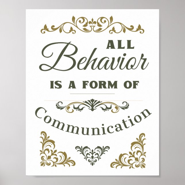 Affiche Tout Comportement Est Une Forme De Communication (Devant)