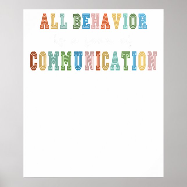 Affiche tout comportement est une forme de communication (Devant)