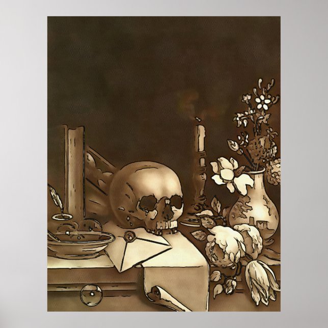 Affiche Tout dans Vanity Black Outline Art (Devant)