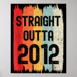 Affiche Tout droit sorti de 2012 Drôle Rétro Anniversaire