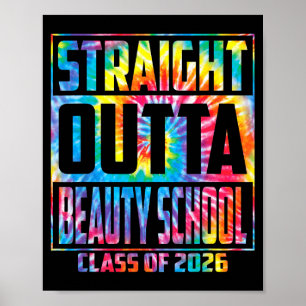 Affiche Tout droit sorti de l'école de beauté drôle diplôm
