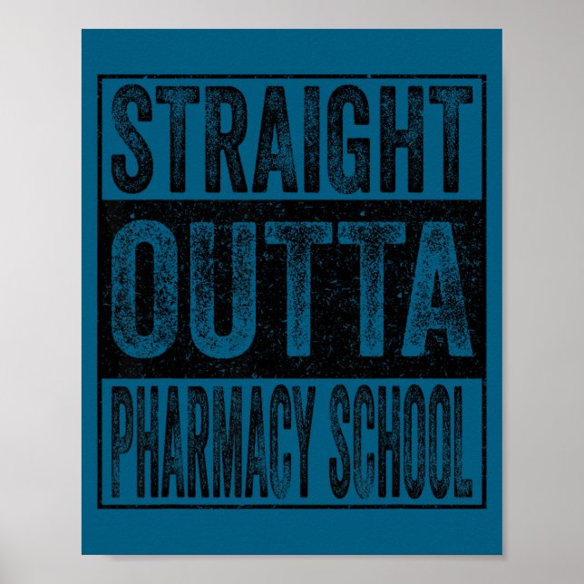 Affiche Tout droit sorti de l'école de pharmacie promotion (Devant)