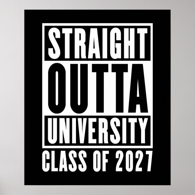 Affiche Tout droit sorti de l'université promotion 2027 (Devant)