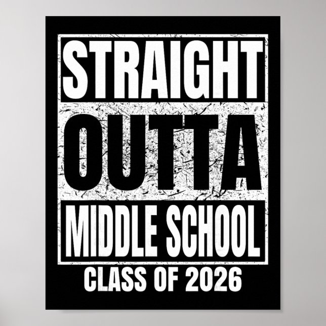 Affiche Tout droit sorti du collège de la promotion 2026 D (Devant)