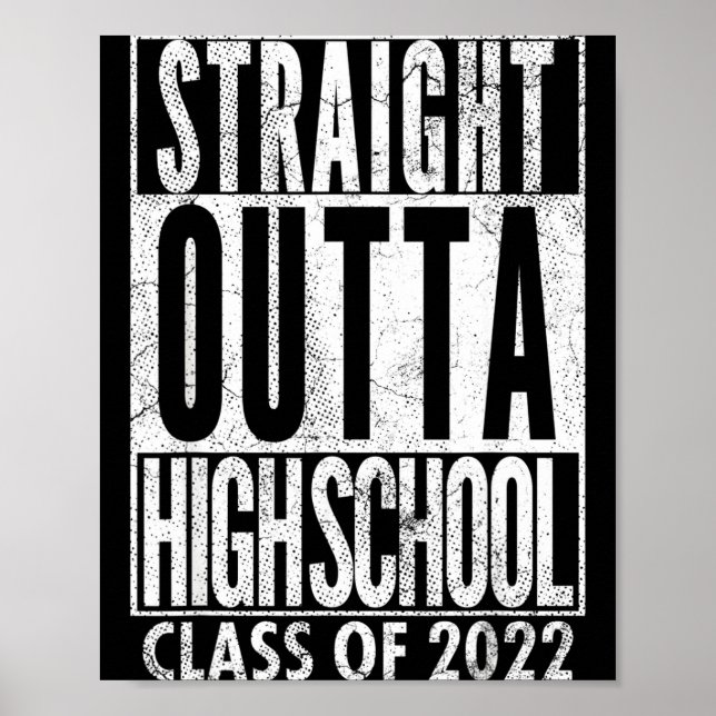 Affiche Tout droit sorti du lycée promotion 2022 diplom (Devant)