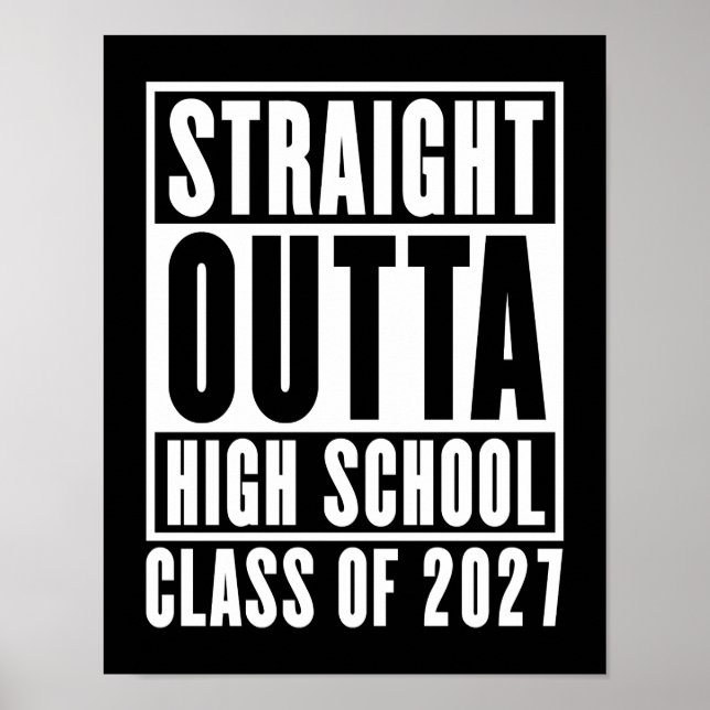 Affiche Tout droit sorti du lycée promotion 2027 (Devant)