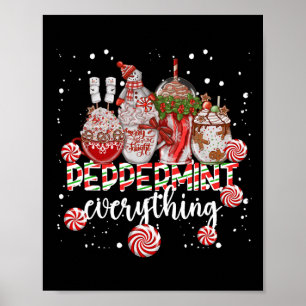 Affiche Tout en Café Chocolat Menthe Poivrée de Noël M