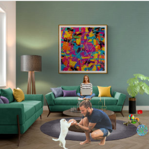 Affiche Tout est connecté Abstrait