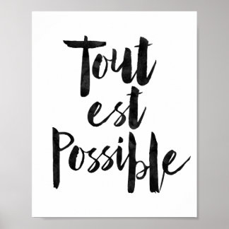 Affiche Tout est possible