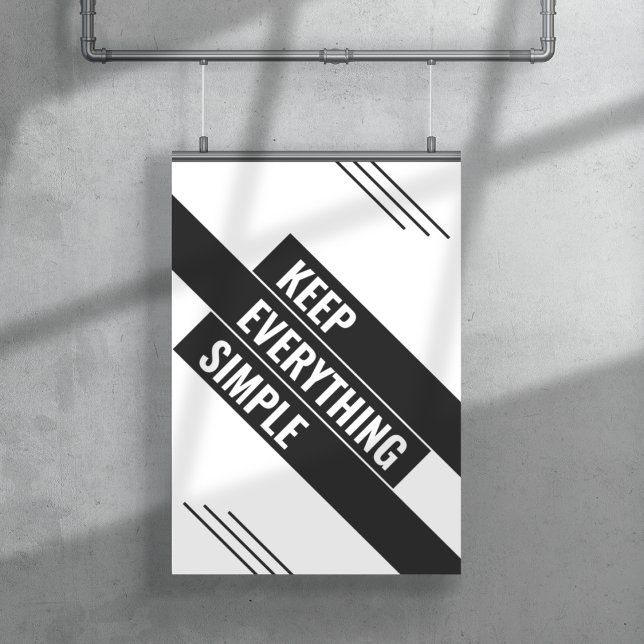 Affiche Tout garder simple (Keep Everything Simple)