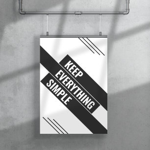 Affiche Tout garder simple