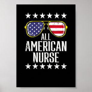 Affiche Tout infirmière américaine Scrub Jour de la Memori