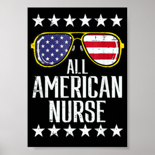 Affiche Tout infirmière américaine Scrub Jour de la Memori