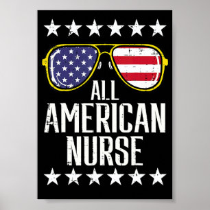 Affiche Tout infirmière américaine Scrub Memorial Day 4 ju