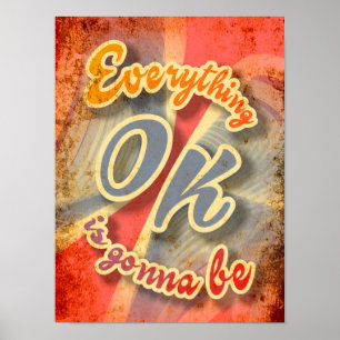 Affiche Tout ira bien vintage