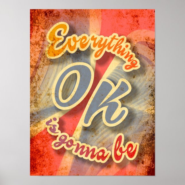 Affiche Tout ira bien vintage (Devant)