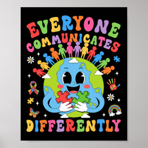 Affiche Tout le monde communique différemment Autisme Disc