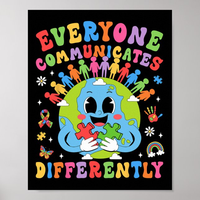 Affiche Tout le monde communique différemment Autisme Disc (Devant)