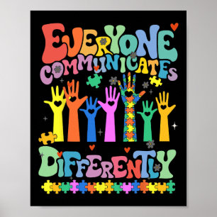 Affiche Tout le monde communique différemment Autisme Ense