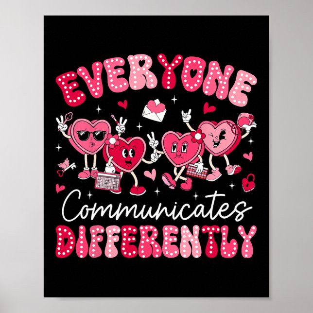 Affiche Tout le monde communique différemment Autisme Sain (Devant)