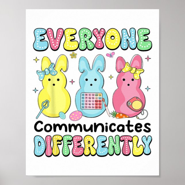 Affiche Tout le monde communique différemment Discours de  (Devant)