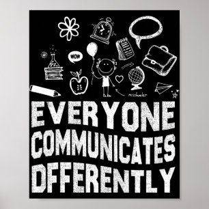 Affiche Tout le monde communique différemment Éducation sp