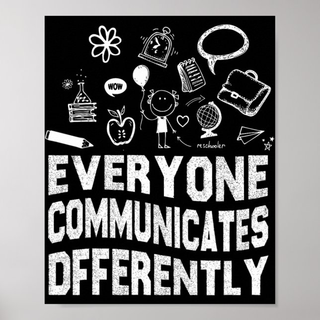 Affiche Tout le monde communique différemment Éducation sp (Devant)
