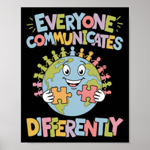 Affiche Tout le monde communique différemment Éducation sp