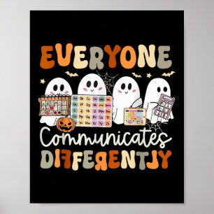 Affiche Tout Le Monde Communique Différemment Halloween Sp