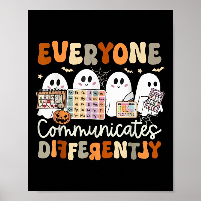 Affiche Tout Le Monde Communique Différemment Halloween Sp (Devant)
