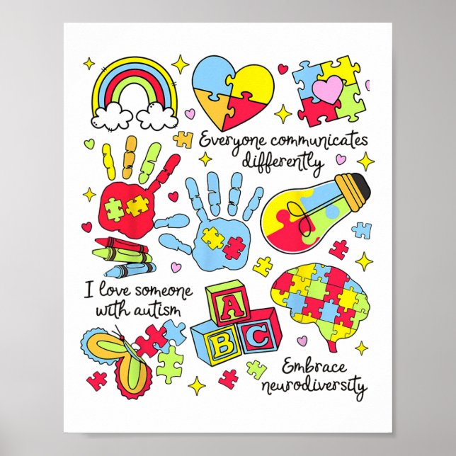 Affiche Tout Le Monde Communique Différemment L'Autisme Mo (Devant)