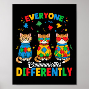 Affiche Tout Le Monde Communique Différemment L'Autisme Mo