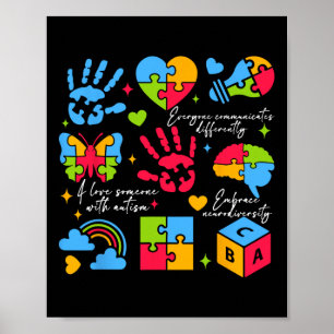 Affiche Tout le monde communique différemment Neurodiversi