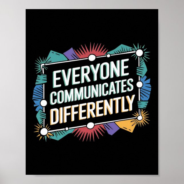 Affiche Tout le monde communique différemment Sensibilisat (Devant)