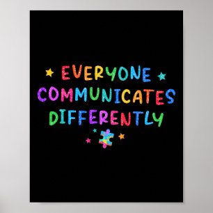 Affiche Tout le monde communique différemment Sensibilisat