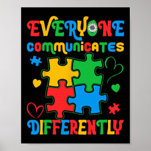 Affiche Tout le monde communique différemment Sensibilisat