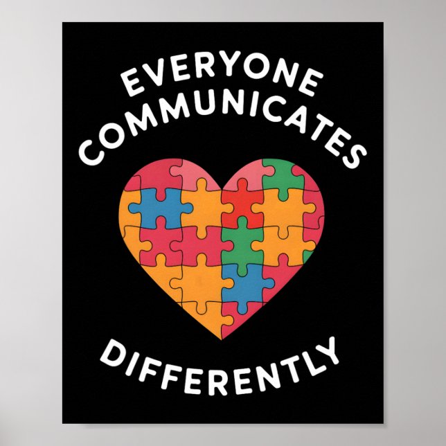 Affiche Tout le monde communique différemment Sensibilisat (Devant)
