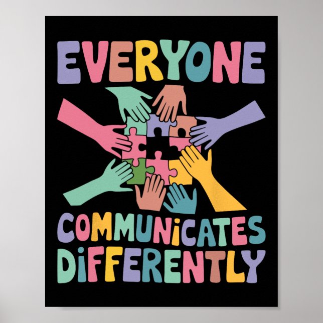 Affiche Tout Le Monde Communique Différemment Une Éducatio (Devant)