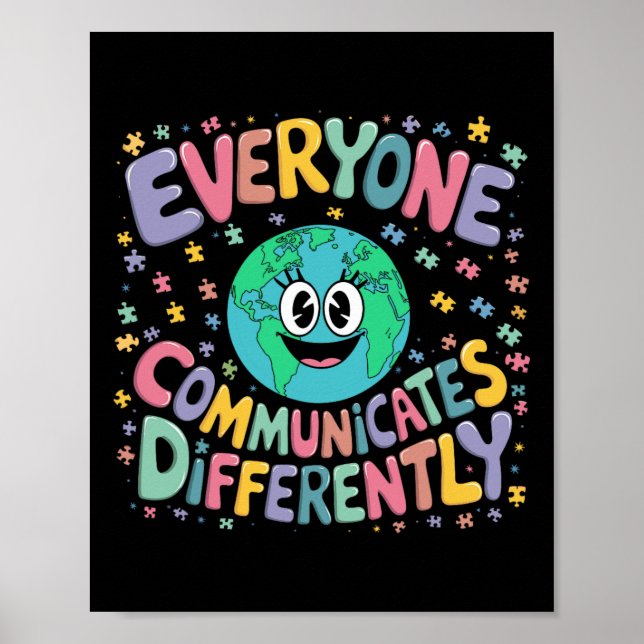 Affiche Tout Le Monde Communique Différemment Une Éducatio (Devant)